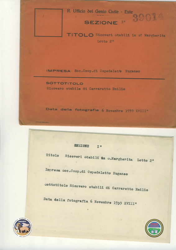 1939 11 06 Santa Margherita d&#039;Adige LAVORI COSTRUZIONE RICOVERI id_39014 2 retro